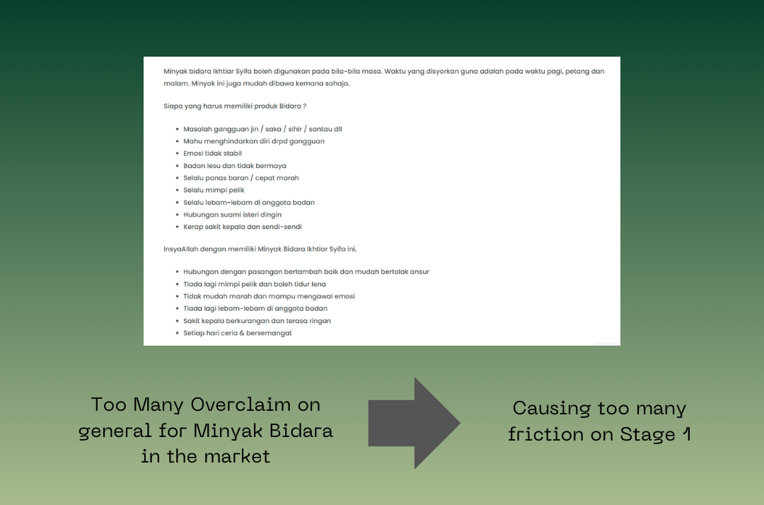 Annotated funnel issues (Bidara)