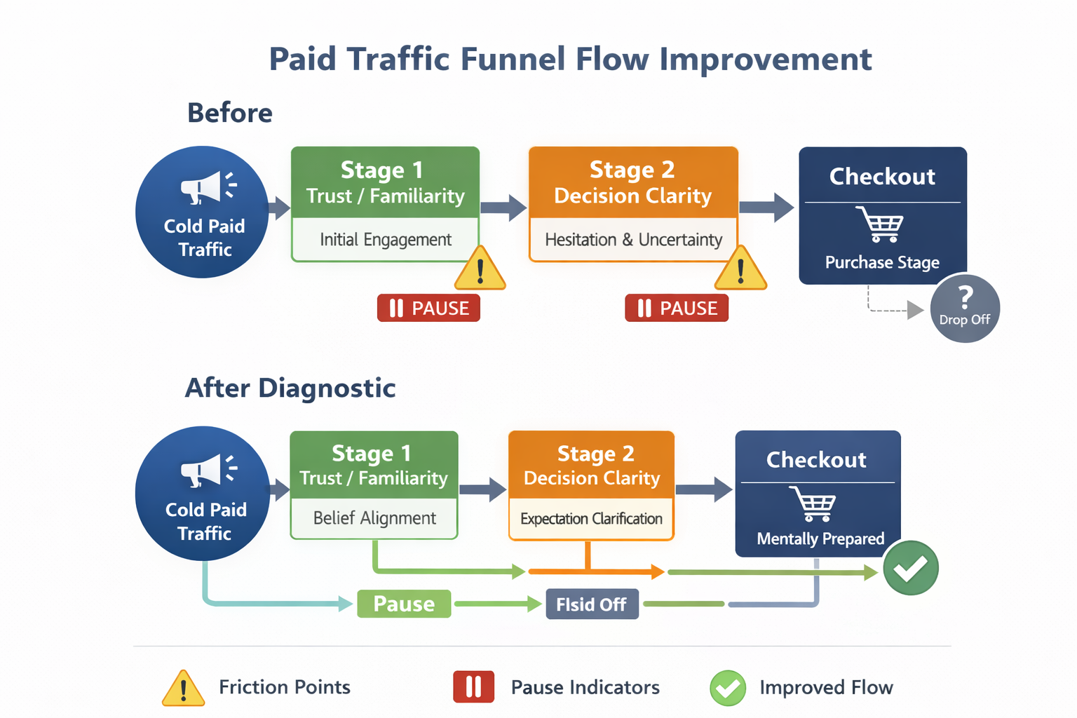 Paid Traffic Funnel Flow